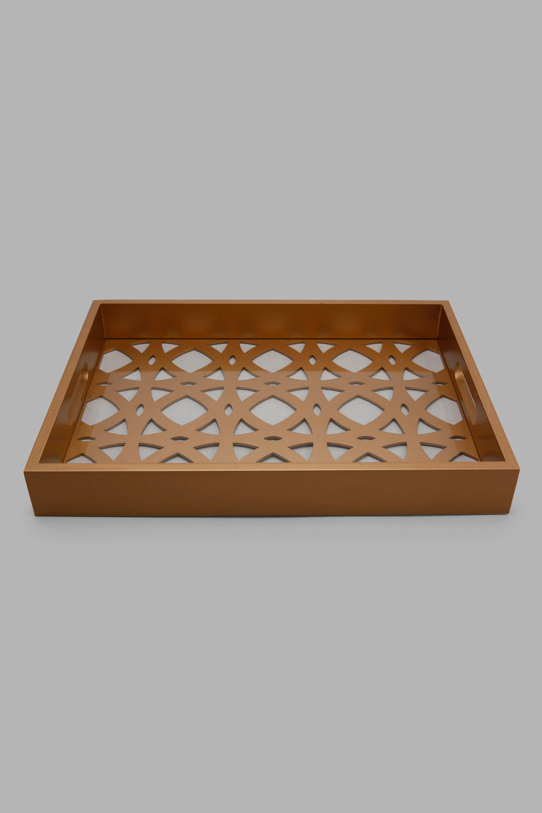 Redtag-Gold-Rectangle-Laser-Cut-Tray-(Medium)-Category:Trays,-Colour:Gold,-Deals:New-In,-Filter:Home-Dining,-HMW-DIN-Serveware,-New-In-HMW-DIN,-Non-Sale,-Section:Homewares,-W22A-Home-Dining-