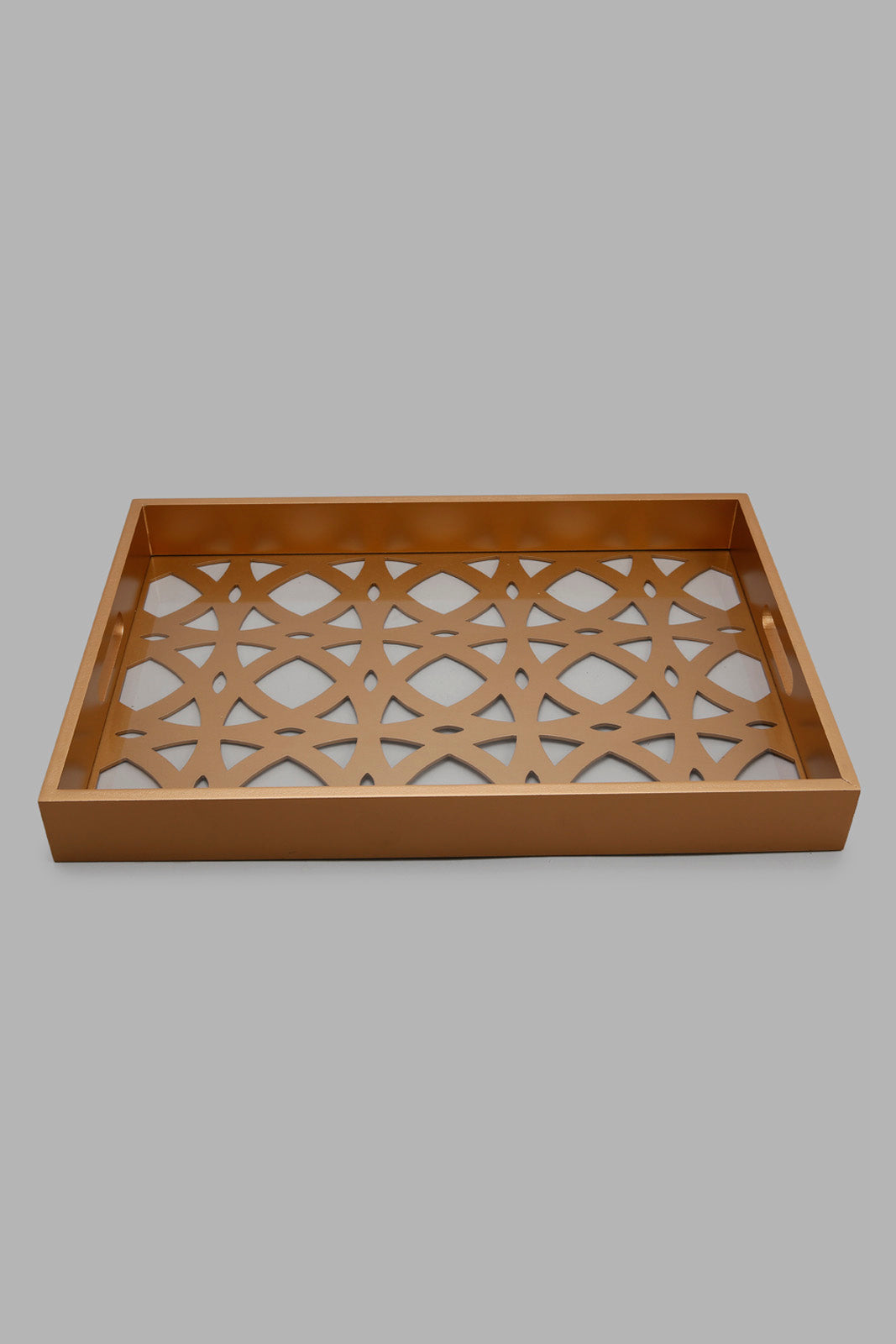 Redtag-Gold-Rectangle-Laser-Cut-Tray-(Large)-Category:Trays,-Colour:Gold,-Deals:New-In,-Filter:Home-Dining,-HMW-DIN-Serveware,-New-In-HMW-DIN,-Non-Sale,-Section:Homewares,-W22A-Home-Dining-