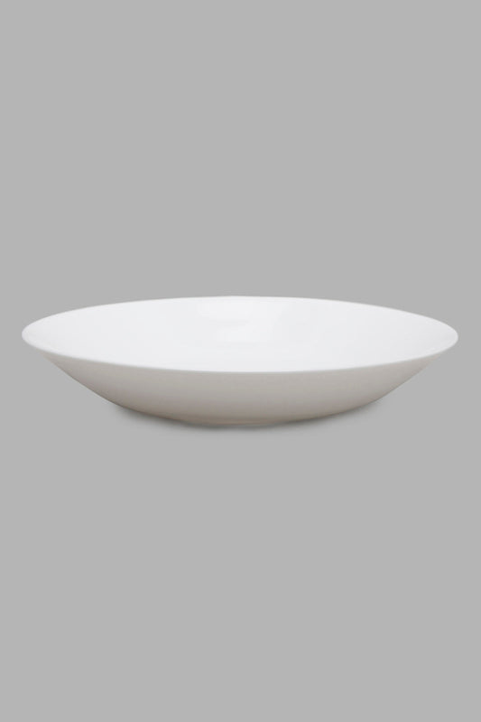 Redtag-White-Round-Soup-Plate-Category:Plates,-Colour:White,-Deals:New-In,-Filter:Home-Dining,-HMW-DIN-Crockery,-New-In-HMW-DIN,-Non-Sale,-Section:Homewares,-W22A-Home-Dining-