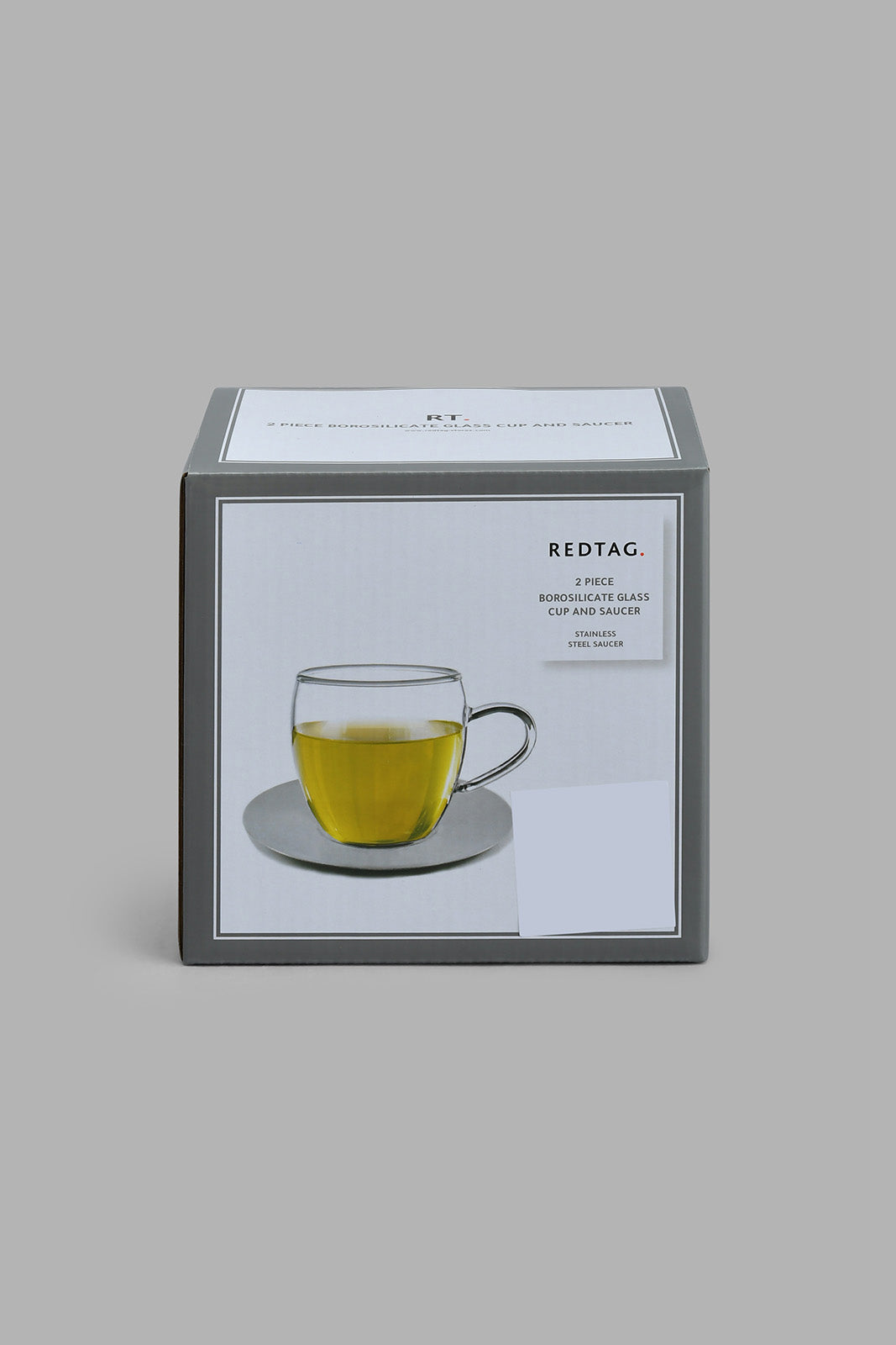 Redtag-Clear-Cup-And-Saucer-Category:Cups-&-Mugs,-Colour:White,-Filter:Home-Dining,-HMW-DIN-Crc-Crockery,-New-In,-New-In-HMW-DIN,-Non-Sale,-S22B,-Section:Homewares-Home-Dining-