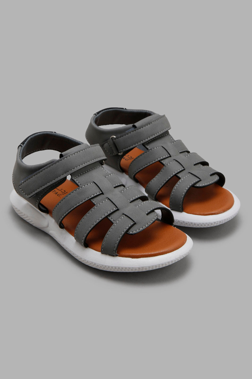 Redtag-Grey-Fisherman-Sandal-BSR-Sandals,-Category:Sandals,-Colour:Grey,-Deals:New-In,-Filter:Boys-Footwear-(5-to-14-Yrs),-New-In-BSR-FOO,-Non-Sale,-Section:Boys-(0-to-14Yrs),-W22O-Senior-Boys-5 to 14 Years