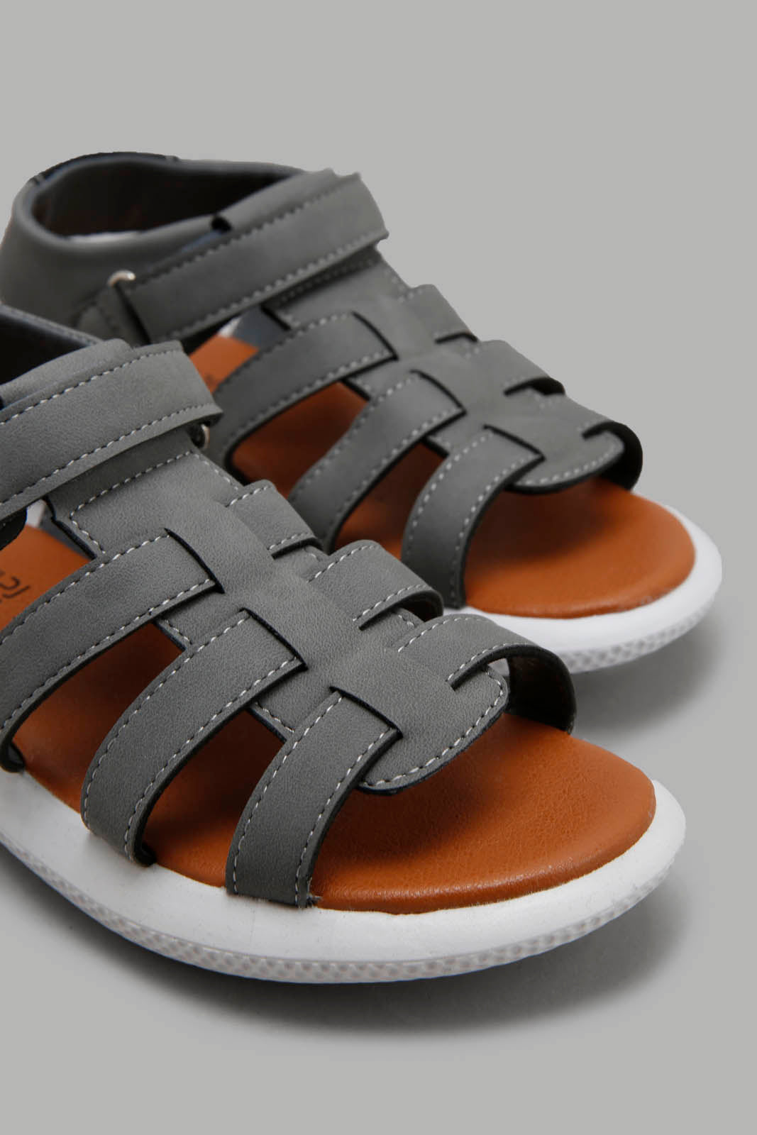 Redtag-Grey-Fisherman-Sandal-BSR-Sandals,-Category:Sandals,-Colour:Grey,-Deals:New-In,-Filter:Boys-Footwear-(5-to-14-Yrs),-New-In-BSR-FOO,-Non-Sale,-Section:Boys-(0-to-14Yrs),-W22O-Senior-Boys-5 to 14 Years