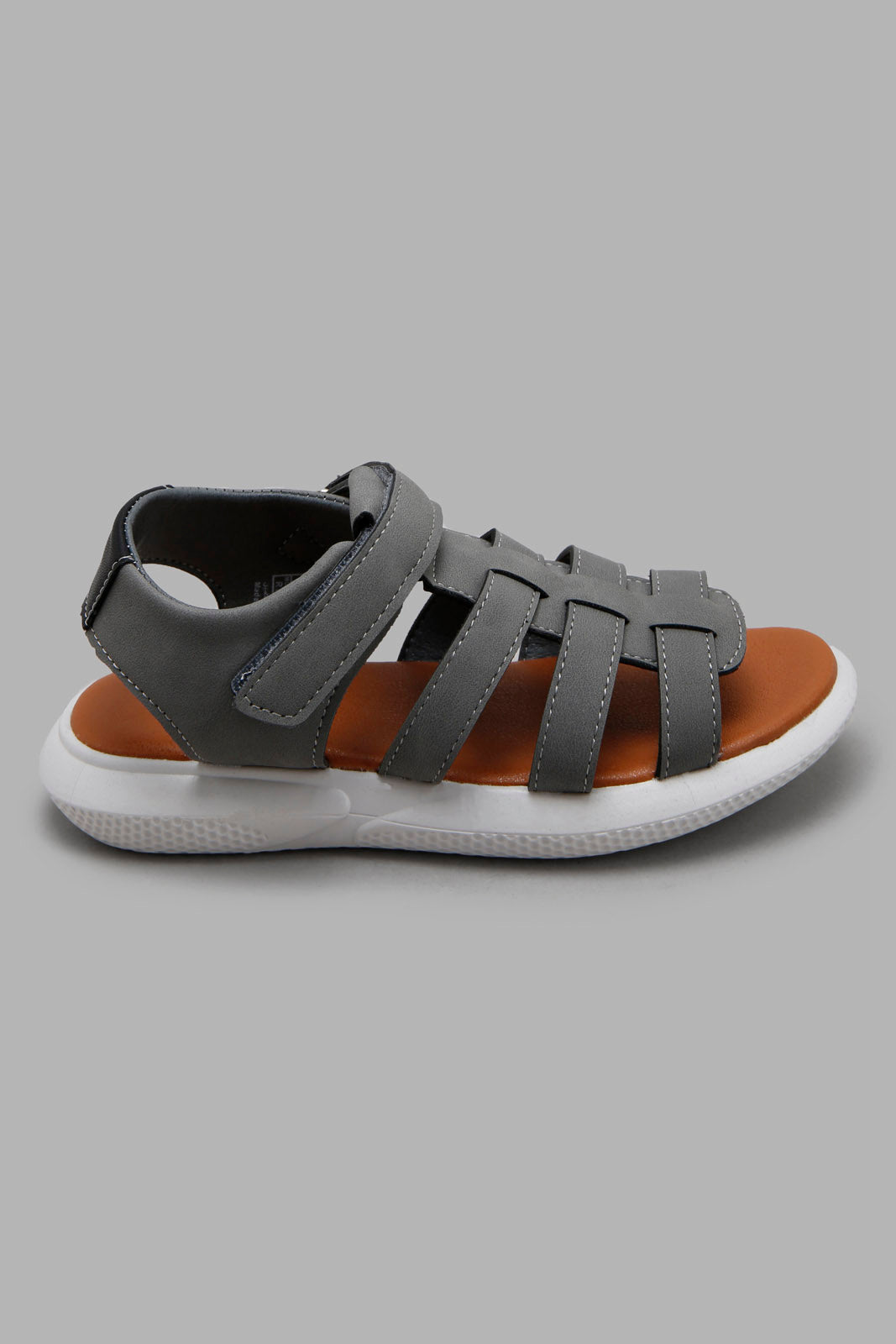 Redtag-Grey-Fisherman-Sandal-BSR-Sandals,-Category:Sandals,-Colour:Grey,-Deals:New-In,-Filter:Boys-Footwear-(5-to-14-Yrs),-New-In-BSR-FOO,-Non-Sale,-Section:Boys-(0-to-14Yrs),-W22O-Senior-Boys-5 to 14 Years