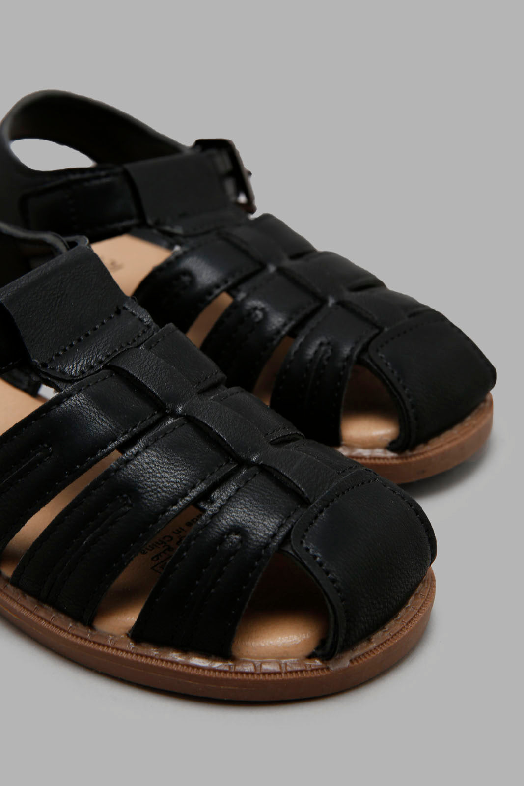 Redtag-Black-Fisherman-Sandal-BSR-Sandals,-Category:Sandals,-Colour:Black,-Deals:New-In,-Filter:Boys-Footwear-(5-to-14-Yrs),-New-In-BSR-FOO,-Non-Sale,-Section:Boys-(0-to-14Yrs),-W22O-Senior-Boys-5 to 14 Years