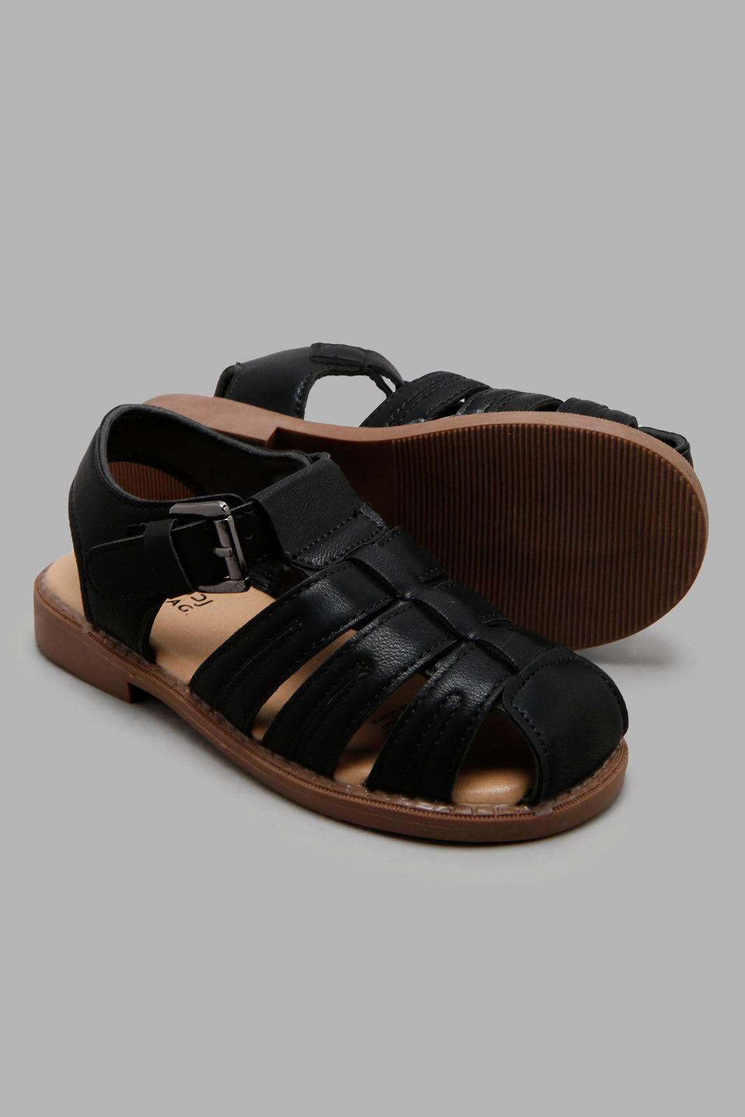 Redtag-Black-Fisherman-Sandal-BSR-Sandals,-Category:Sandals,-Colour:Black,-Deals:New-In,-Filter:Boys-Footwear-(5-to-14-Yrs),-New-In-BSR-FOO,-Non-Sale,-Section:Boys-(0-to-14Yrs),-W22O-Senior-Boys-5 to 14 Years