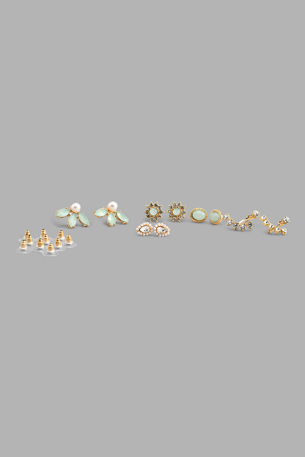 Redtag-Gold-Earrings-Set-(5-Piece)-Colour:Gold,-Filter:Women's-Accessories,-New-In,-New-In-Women-ACC,-Non-Sale,-S22A,-Women-Jewellery-Women-