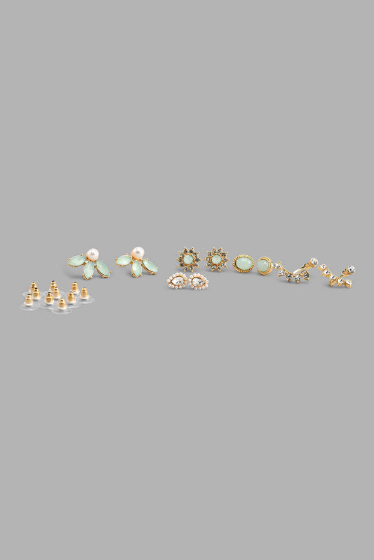 Redtag-Gold-Earrings-Set-(5-Piece)-Colour:Gold,-Filter:Women's-Accessories,-New-In,-New-In-Women-ACC,-Non-Sale,-S22A,-Women-Jewellery-Women-