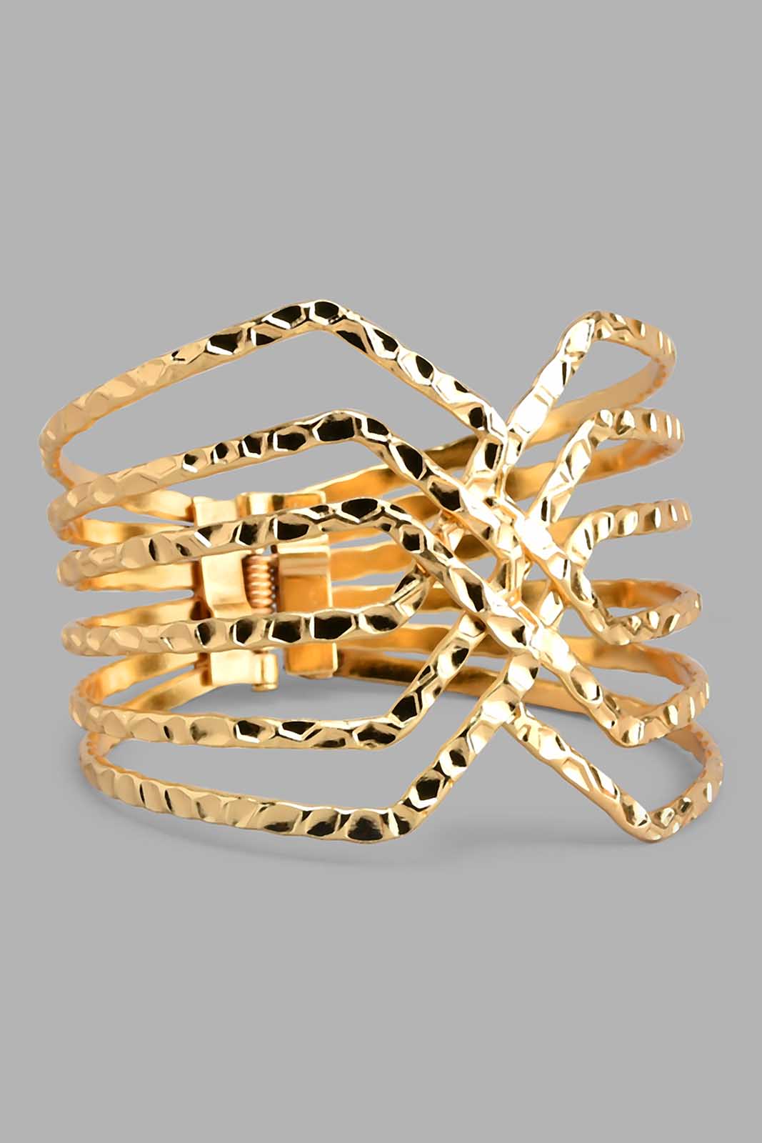 Redtag-Gold-Embellished-Bracelet-Colour:Gold,-Filter:Women's-Accessories,-New-In,-New-In-Women-ACC,-Non-Sale,-S22A,-Women-Jewellery-Women-