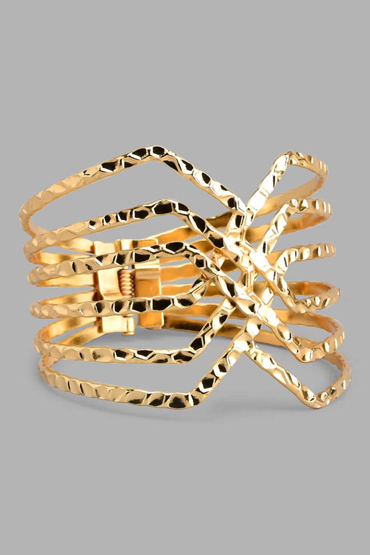Redtag-Gold-Embellished-Bracelet-Colour:Gold,-Filter:Women's-Accessories,-New-In,-New-In-Women-ACC,-Non-Sale,-S22A,-Women-Jewellery-Women-