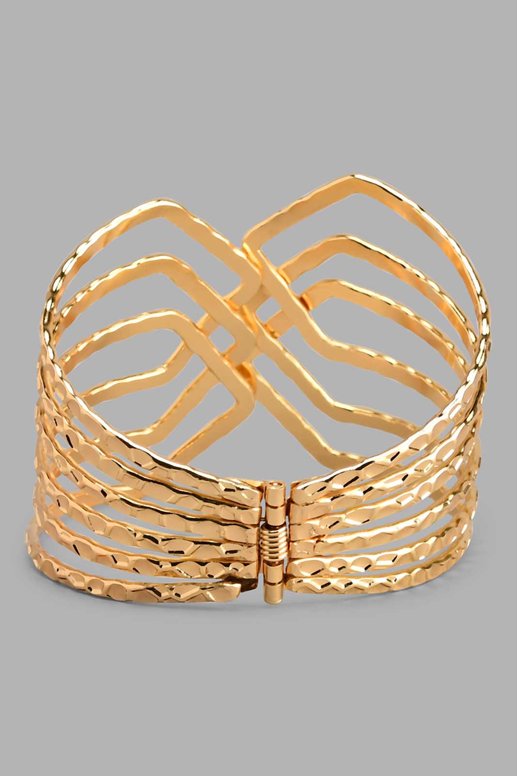 Redtag-Gold-Embellished-Bracelet-Colour:Gold,-Filter:Women's-Accessories,-New-In,-New-In-Women-ACC,-Non-Sale,-S22A,-Women-Jewellery-Women-