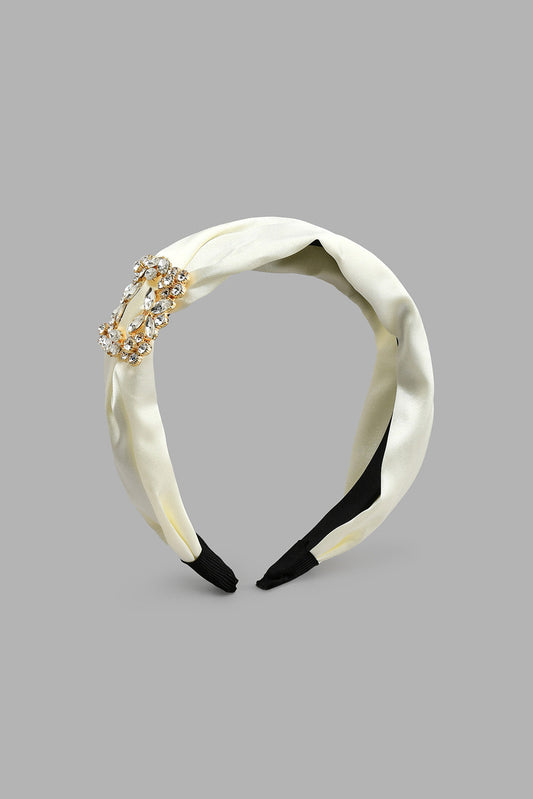 Redtag-White-Embellished-Headband-Colour:White,-Filter:Women's-Accessories,-New-In,-New-In-Women-ACC,-Non-Sale,-S22A,-Women-Head-Bands-Women-