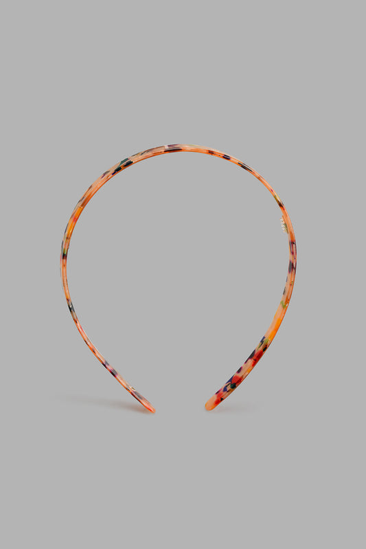 Redtag-Orange-And-Black-Headband-Set-(2-Piece)-Colour:Black,-Colour:Orange,-Filter:Women's-Accessories,-New-In,-New-In-Women-ACC,-Non-Sale,-S22A,-Women-Head-Bands-Women-