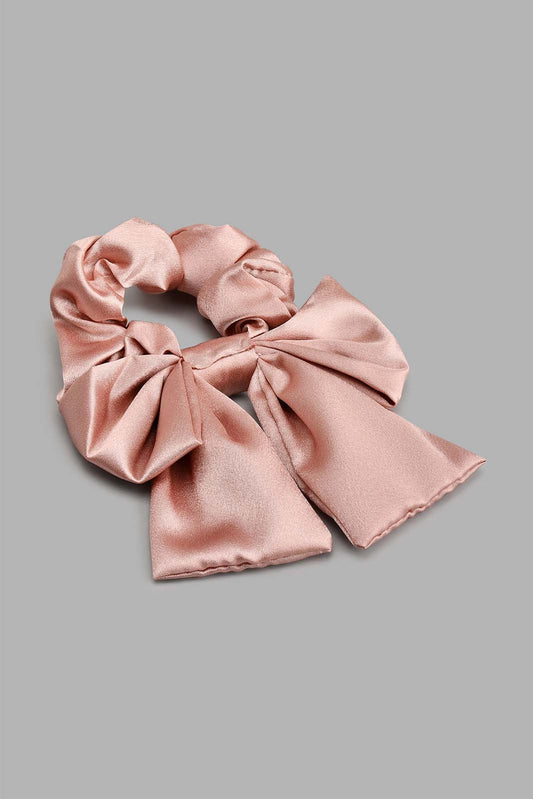 Redtag-Pink-Shimmery-Scrunchy-Colour:Pink,-Filter:Women's-Accessories,-New-In,-New-In-Women-ACC,-Non-Sale,-S22A,-Women-Hair-Elastic-Women-