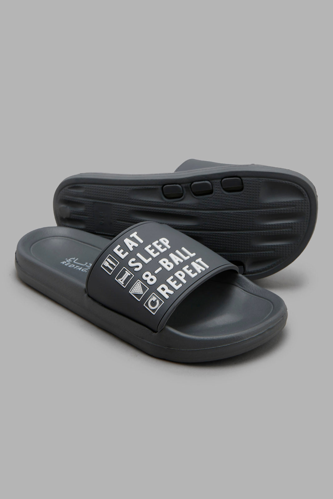 Redtag-Grey-Slogan-Embossed-Slide-BSR-Flip-Flops,-Category:Flip-Flops,-Colour:Grey,-Deals:3-For-90,-Deals:New-In,-Filter:Boys-Footwear-(5-to-14-Yrs),-New-In-BSR-FOO,-S22C,-Section:Boys-(0-to-14Yrs)-Senior-Boys-5 to 14 Years