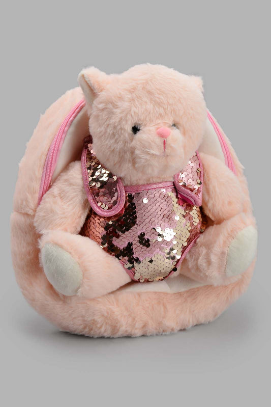 Redtag-Pink-Faux-Fur-Backpack-Category:Bags,-Colour:Pink,-Filter:Girls-Accessories,-GIR-Bags,-New-In,-New-In-GIR-ACC,-Non-Sale,-S22C,-Section:Girls-(0-to-14Yrs)-Girls-