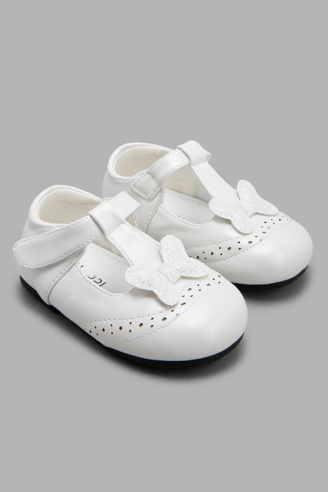 Redtag-White-Butterfly-Ballerina-Category:Shoes,-Colour:White,-Deals:New-In,-Filter:Girls-Footwear-(1-to-3-Yrs),-ING-Shoes,-New-In-ING-FOO,-Non-Sale,-Section:Girls-(0-to-14Yrs),-W22O-Infant-Girls-1 to 3 Years