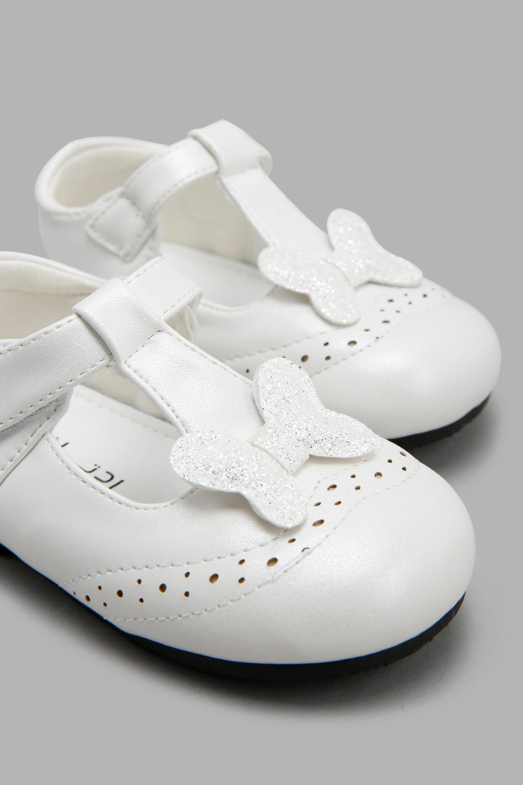 Redtag-White-Butterfly-Ballerina-Category:Shoes,-Colour:White,-Deals:New-In,-Filter:Girls-Footwear-(1-to-3-Yrs),-ING-Shoes,-New-In-ING-FOO,-Non-Sale,-Section:Girls-(0-to-14Yrs),-W22O-Infant-Girls-1 to 3 Years