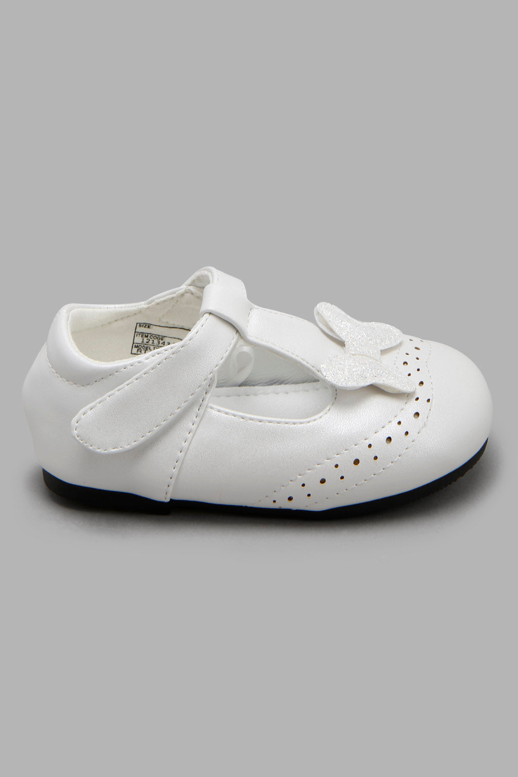 Redtag-White-Butterfly-Ballerina-Category:Shoes,-Colour:White,-Deals:New-In,-Filter:Girls-Footwear-(1-to-3-Yrs),-ING-Shoes,-New-In-ING-FOO,-Non-Sale,-Section:Girls-(0-to-14Yrs),-W22O-Infant-Girls-1 to 3 Years