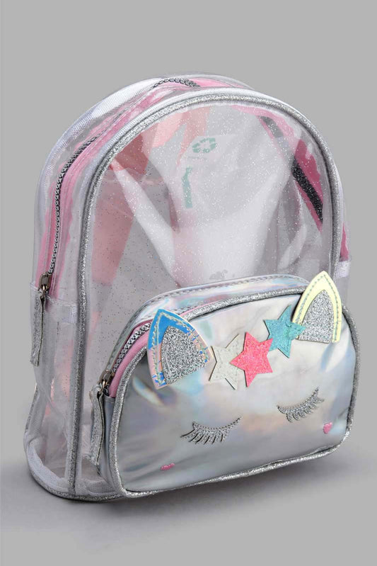 Redtag-Multicolour-Embellished-Backpack-Category:Bags,-Colour:Silver,-Filter:Girls-Accessories,-GIR-Bags,-New-In,-New-In-GIR-ACC,-Non-Sale,-S22C,-Section:Girls-(0-to-14Yrs)-Girls-
