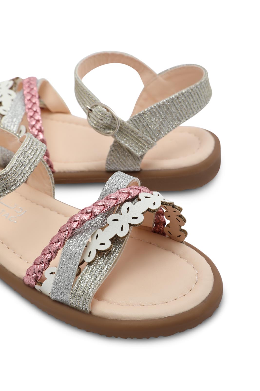 Redtag-Pale-Pink-Braid-Sandal-Bundle,-Category:Shoes,-Colour:Pink,-Deals:New-In,-Dept:Girls,-Filter:Girls-Footwear-(1-to-3-Yrs),-ING-Shoes,-New-In-ING-FOO,-S22C,-Section:Girls-(0-to-14Yrs)-Infant-Girls-1 to 3 Years