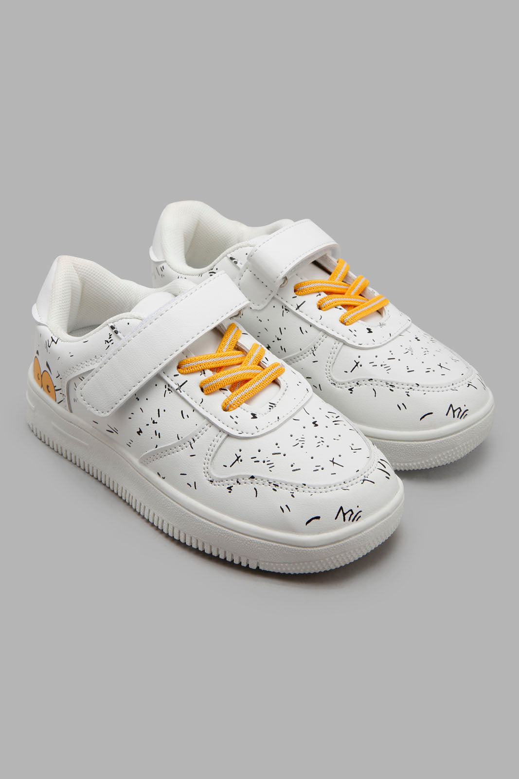 Redtag-White-All-Over-Print-Skate-Shoe-BOY-Sandals,-Category:Shoes,-Colour:White,-Filter:Boys-Footwear-(3-to-5-Yrs),-New-In,-New-In-BOY-FOO,-Non-Sale,-Section:Boys-(0-to-14Yrs),-W22O-Boys-3 to 5 Years