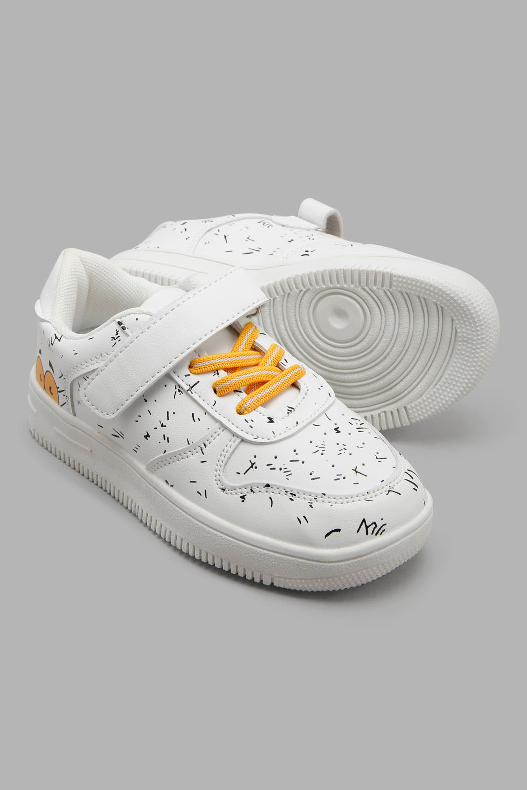 Redtag-White-All-Over-Print-Skate-Shoe-BOY-Sandals,-Category:Shoes,-Colour:White,-Filter:Boys-Footwear-(3-to-5-Yrs),-New-In,-New-In-BOY-FOO,-Non-Sale,-Section:Boys-(0-to-14Yrs),-W22O-Boys-3 to 5 Years