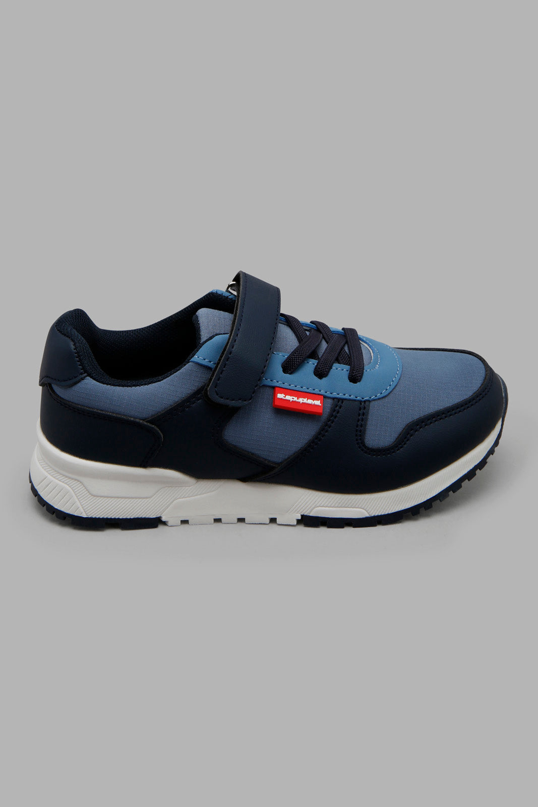 Redtag-Navy-Fabric-Block-Sneaker-BOY-Trainers,-Category:Trainers,-Colour:Navy,-Filter:Boys-Footwear-(3-to-5-Yrs),-New-In,-New-In-BOY-FOO,-Non-Sale,-S22C,-Section:Boys-(0-to-14Yrs)-Boys-3 to 5 Years