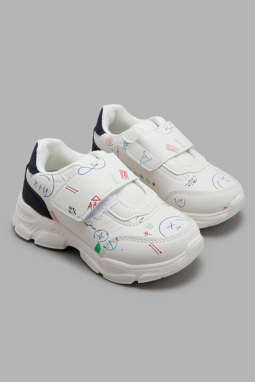 Redtag-White-Allover-Print-Upper-Slip-On-BOY-Trainers,-BTS,-Category:Trainers,-Colour:White,-Filter:Boys-Footwear-(3-to-5-Yrs),-Non-Sale,-S22C,-Section:Boys-(0-to-14Yrs)-Boys-3 to 5 Years