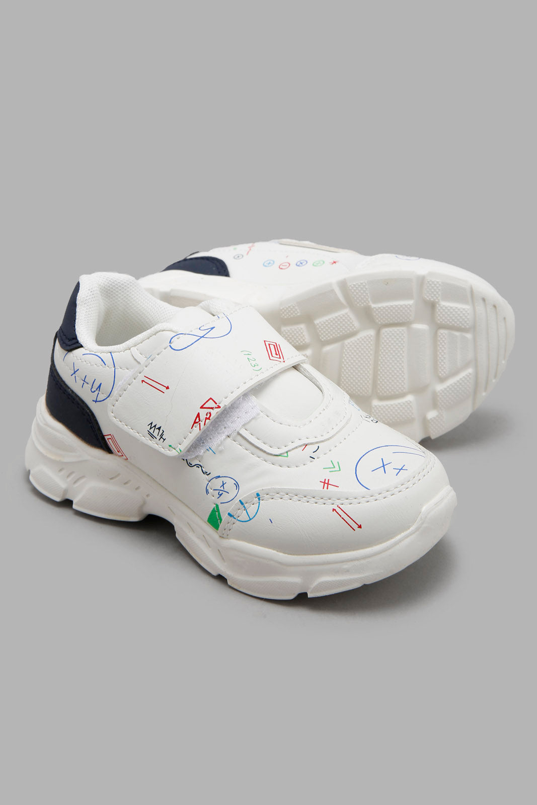 Redtag-White-Allover-Print-Upper-Slip-On-BOY-Trainers,-BTS,-Category:Trainers,-Colour:White,-Filter:Boys-Footwear-(3-to-5-Yrs),-Non-Sale,-S22C,-Section:Boys-(0-to-14Yrs)-Boys-3 to 5 Years