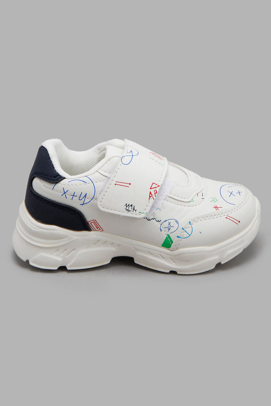 Redtag-White-Allover-Print-Upper-Slip-On-BOY-Trainers,-BTS,-Category:Trainers,-Colour:White,-Filter:Boys-Footwear-(3-to-5-Yrs),-Non-Sale,-S22C,-Section:Boys-(0-to-14Yrs)-Boys-3 to 5 Years