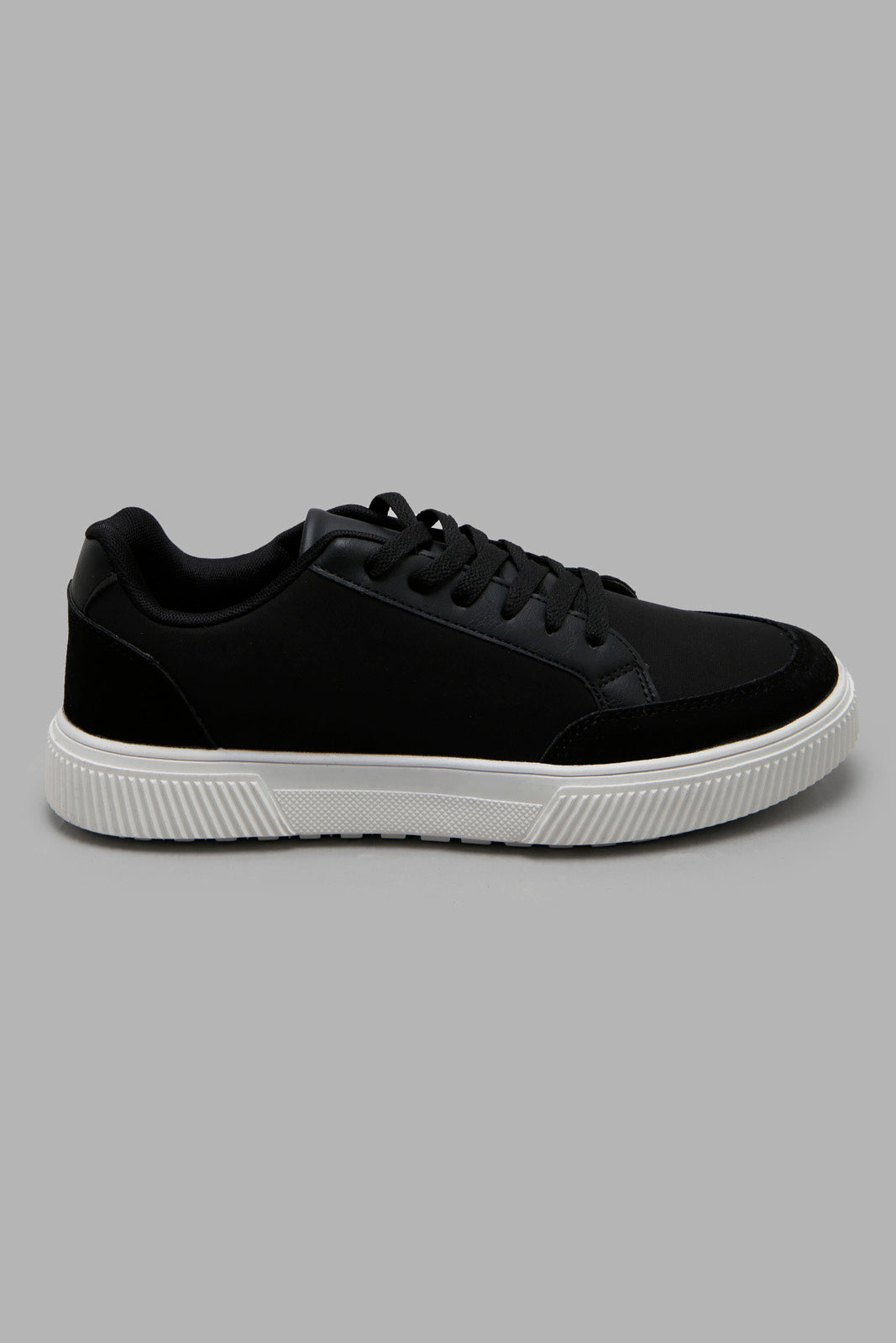 Redtag-Black-Lace-Up-Sneaker-Category:Shoes,-Colour:Black,-Deals:New-In,-Filter:Men's-Footwear,-Men-Shoes,-New-In-Men-FOO,-Non-Sale,-S22B,-Section:Men-Men's-