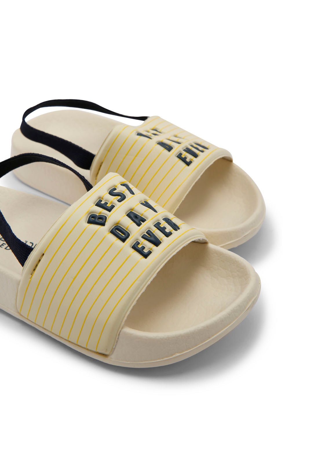Redtag-Beige-Slogan-Print-Slide-With-Backstrap-BOY-Flip-Flops,-Category:Flip-Flops,-Colour:Beige,-Deals:4-For-90,-Deals:New-In,-Dept:Boys,-Filter:Boys-Footwear-(3-to-5-Yrs),-New-In-BOY-FOO,-Section:Boys-(0-to-14Yrs),-W22O-Boys-3 to 5 Years
