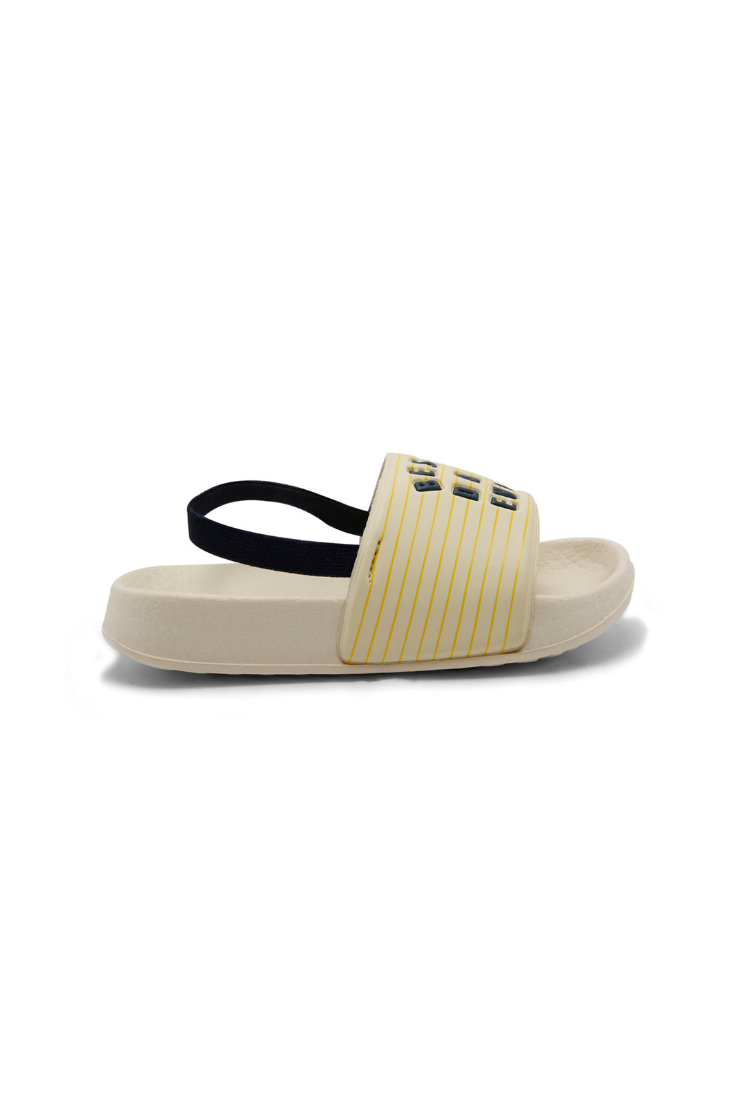 Redtag-Beige-Slogan-Print-Slide-With-Backstrap-BOY-Flip-Flops,-Category:Flip-Flops,-Colour:Beige,-Deals:4-For-90,-Deals:New-In,-Dept:Boys,-Filter:Boys-Footwear-(3-to-5-Yrs),-New-In-BOY-FOO,-Section:Boys-(0-to-14Yrs),-W22O-Boys-3 to 5 Years