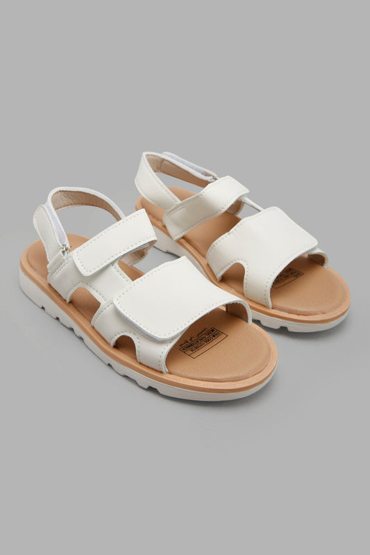 Redtag-White-Comfort-Sandal-BOY-Sandals,-Category:Sandals,-Colour:White,-Filter:Boys-Footwear-(3-to-5-Yrs),-New-In,-New-In-BOY-FOO,-Non-Sale,-Section:Boys-(0-to-14Yrs),-W22O-Boys-3 to 5 Years