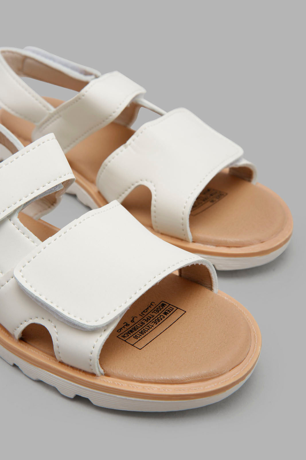 Redtag-White-Comfort-Sandal-BOY-Sandals,-Category:Sandals,-Colour:White,-Filter:Boys-Footwear-(3-to-5-Yrs),-New-In,-New-In-BOY-FOO,-Non-Sale,-Section:Boys-(0-to-14Yrs),-W22O-Boys-3 to 5 Years