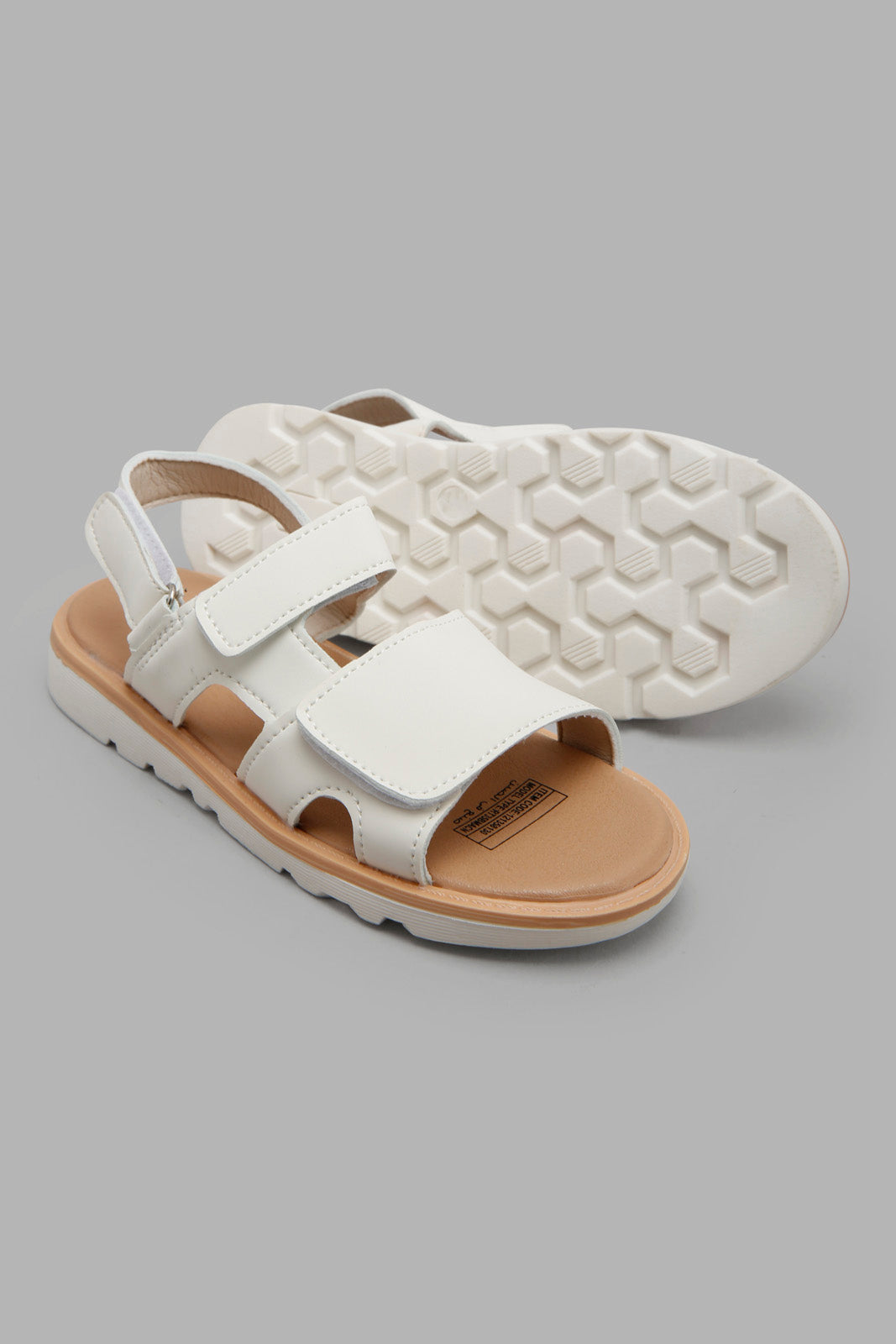 Redtag-White-Comfort-Sandal-BOY-Sandals,-Category:Sandals,-Colour:White,-Filter:Boys-Footwear-(3-to-5-Yrs),-New-In,-New-In-BOY-FOO,-Non-Sale,-Section:Boys-(0-to-14Yrs),-W22O-Boys-3 to 5 Years