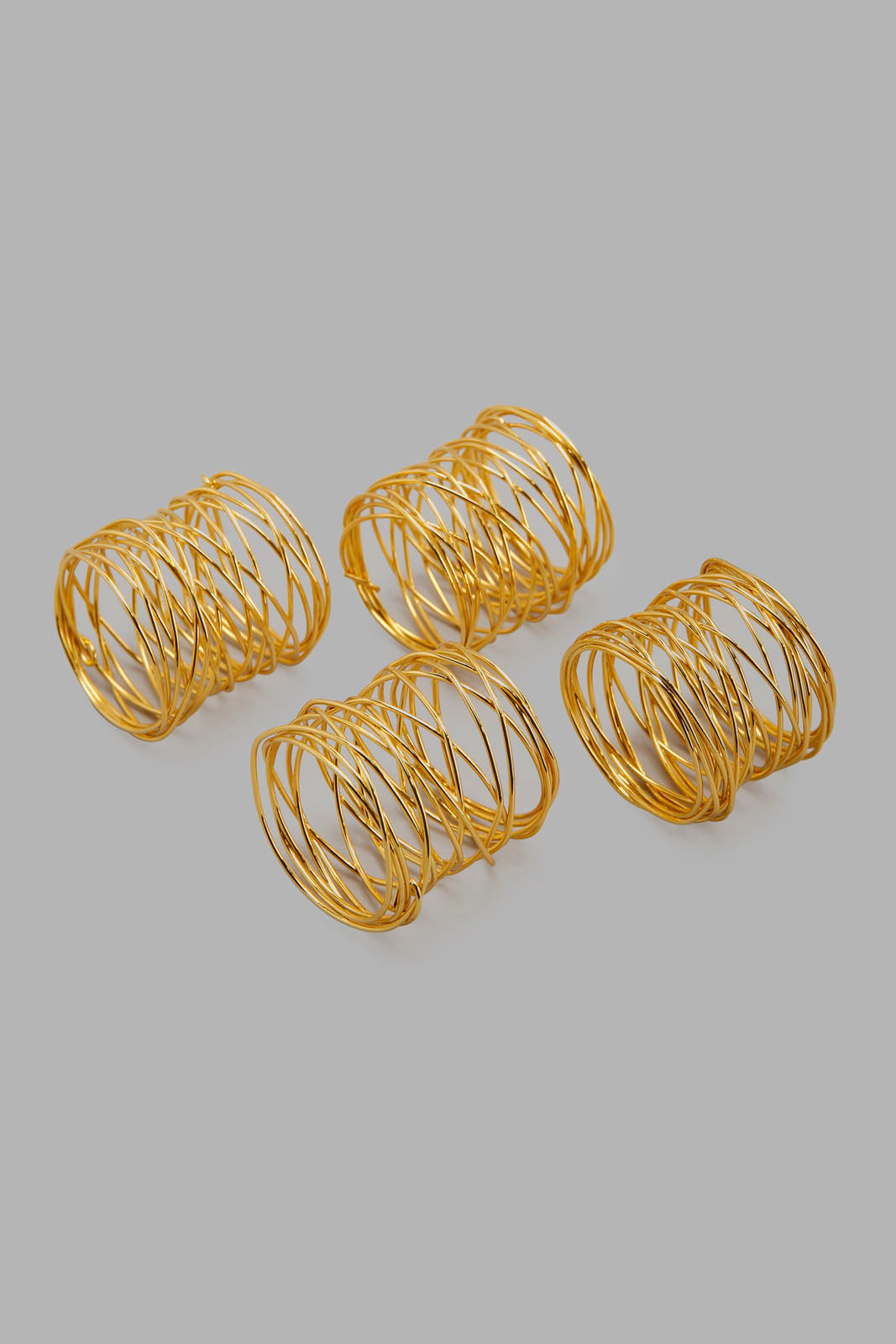 Redtag-Gold-Round-Napkin-Ring
(4-Piece)-Category:Napkins-&-Tissues,-Colour:Gold,-Filter:Home-Dining,-HMW-DIN-Kitchen-Accessories,-Non-Sale,-S22C,-Section:Homewares-Home-Dining-