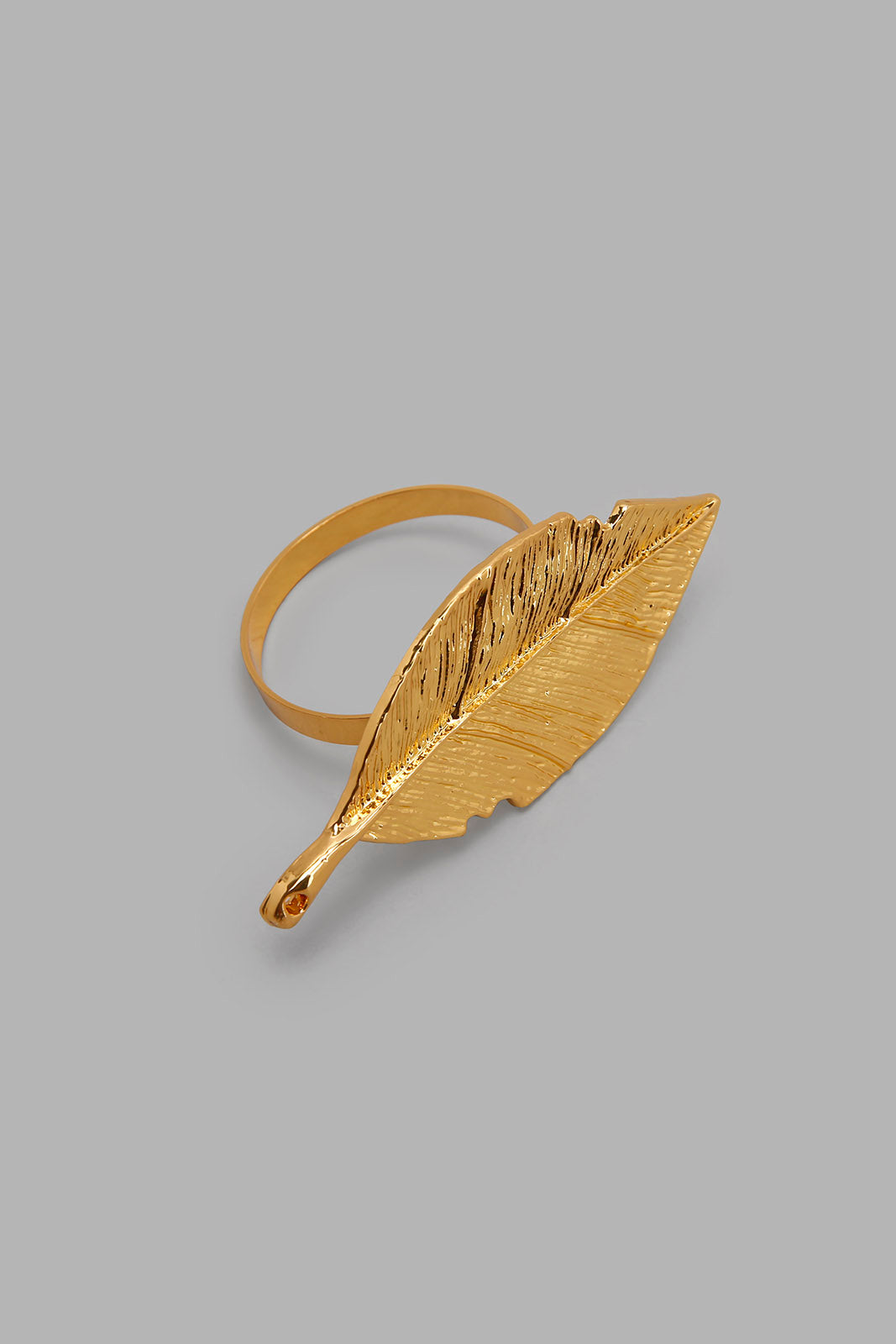 Redtag-Gold-Leaf-Napkin-Ring
(4-Piece)-Category:Napkins-&-Tissues,-Colour:Gold,-Filter:Home-Dining,-HMW-DIN-Kitchen-Accessories,-Non-Sale,-S22C,-Section:Homewares-Home-Dining-