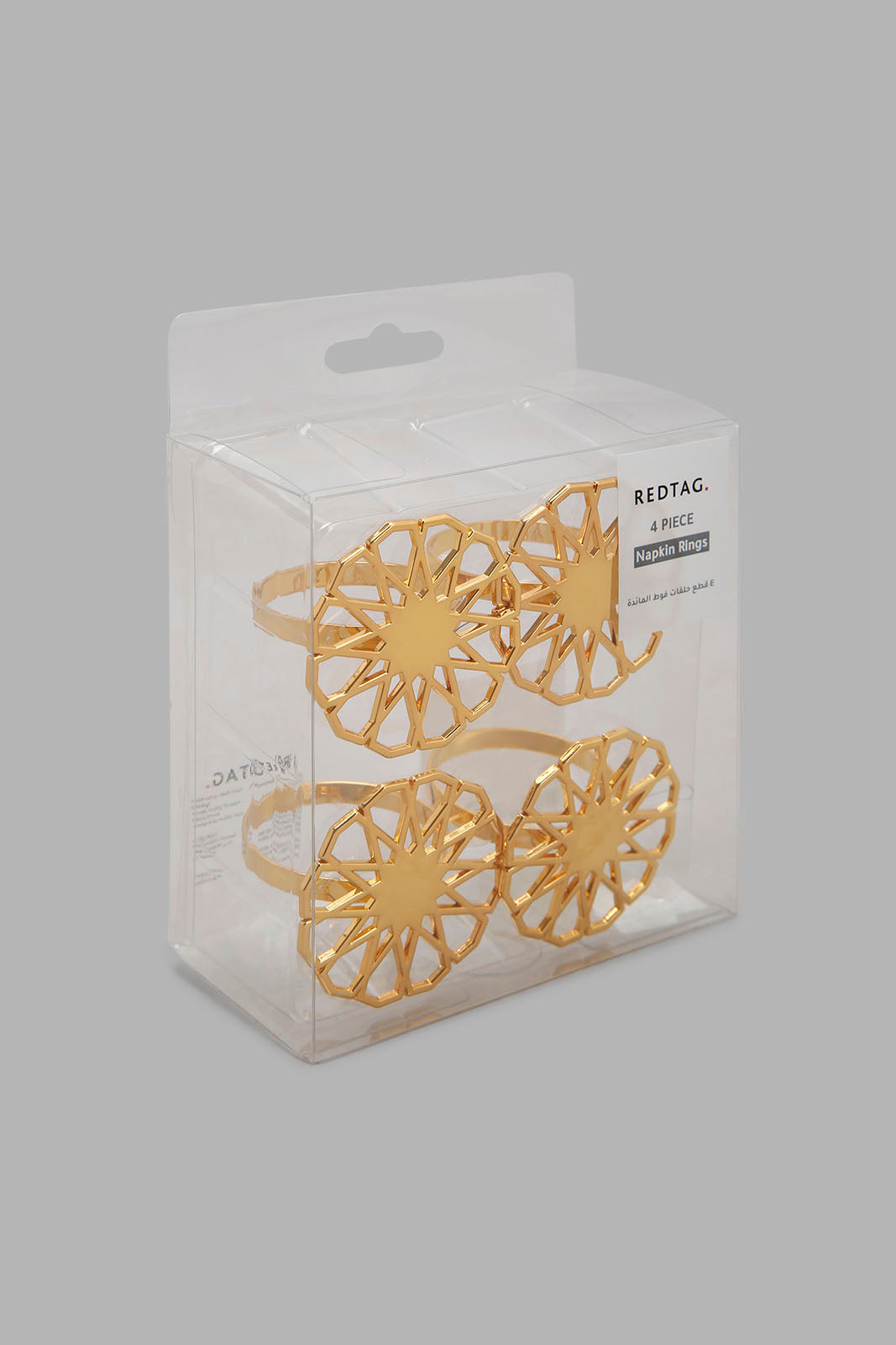 Redtag-Gold-Round-Napkin-Ring
(4-Piece)-Category:Napkins-&-Tissues,-Colour:Gold,-Filter:Home-Dining,-HMW-DIN-Kitchen-Accessories,-Non-Sale,-S22C,-Section:Homewares-Home-Dining-