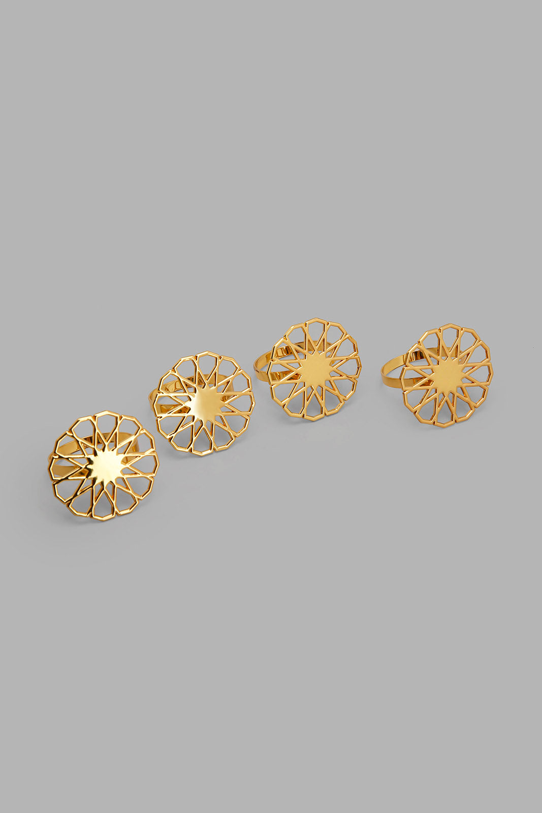 Redtag-Gold-Round-Napkin-Ring
(4-Piece)-Category:Napkins-&-Tissues,-Colour:Gold,-Filter:Home-Dining,-HMW-DIN-Kitchen-Accessories,-Non-Sale,-S22C,-Section:Homewares-Home-Dining-