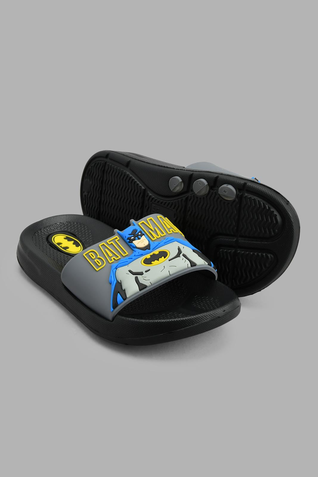 Redtag-Black-Batman-Character-Slide-Slides-Boys-3 to 5 Years
