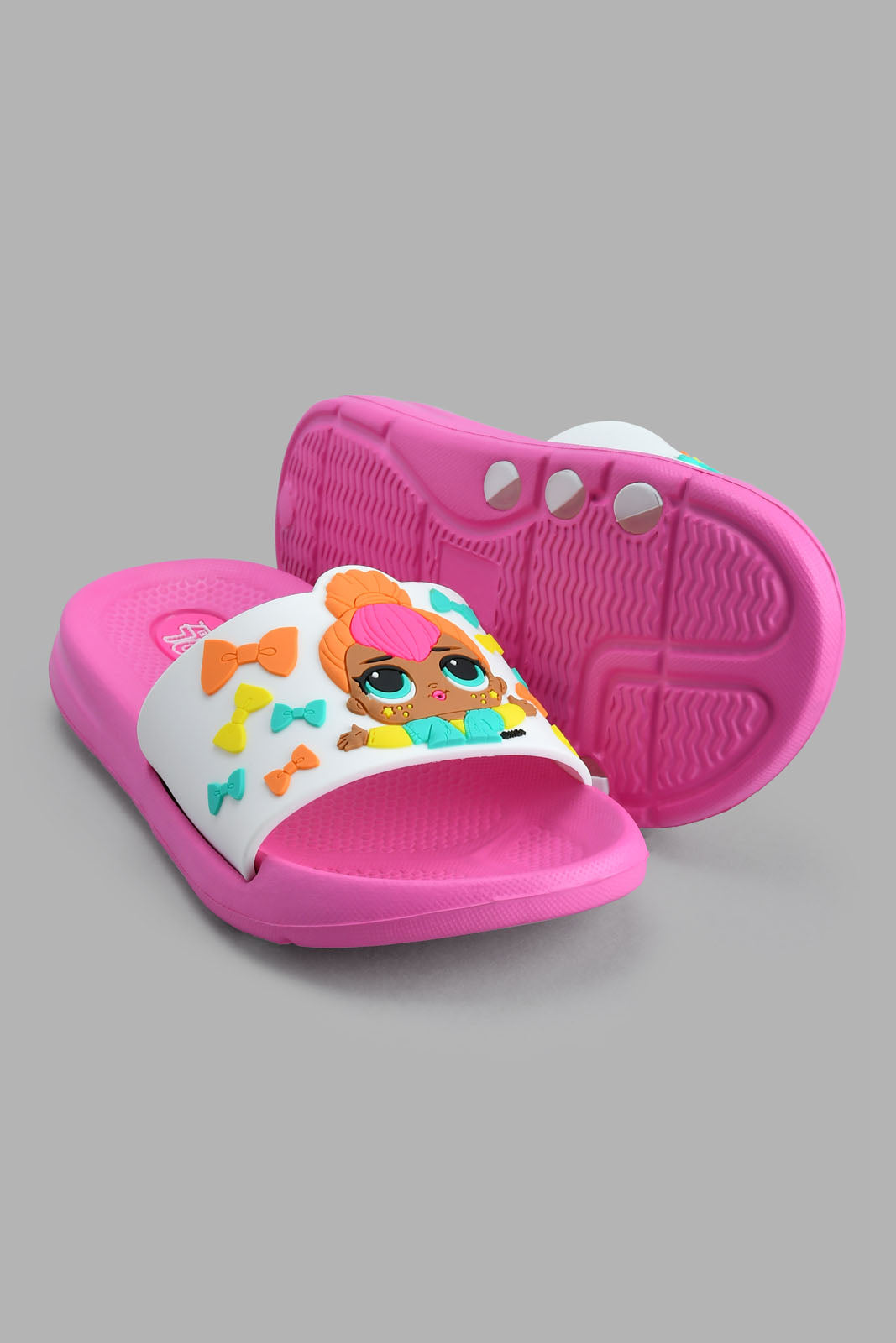 Redtag-Fuchsia-L.O.L-Character-Slide-Slides-Girls-3 to 5 Years