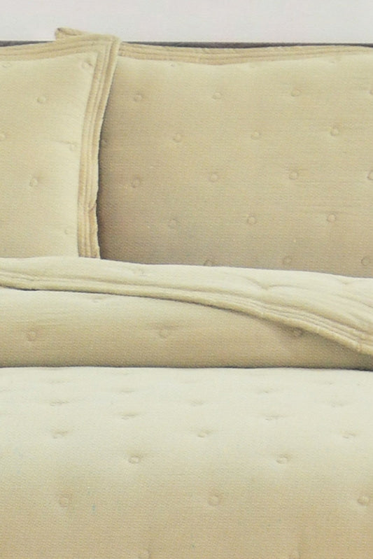 Green Quilted 2-Piece Bedspread Set (Single Size)