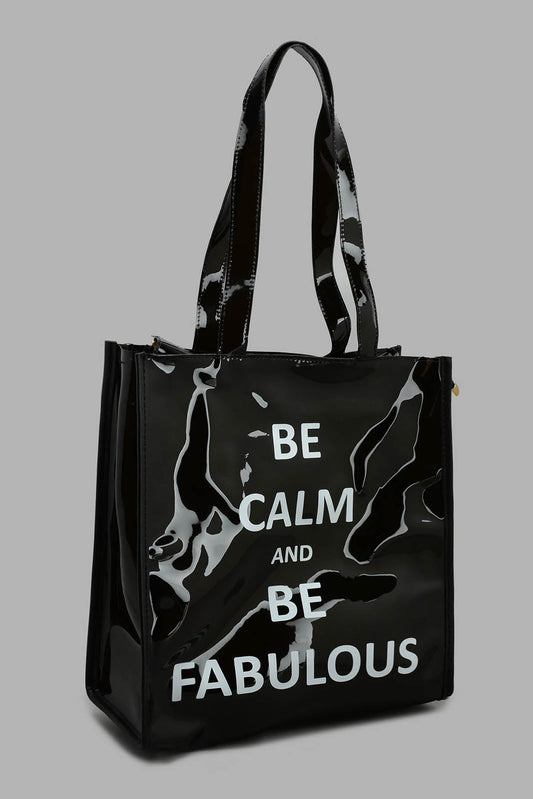 Redtag-Black-Printed-Shoppers-Category:Bags,-Colour:Black,-Filter:Women's-Accessories,-New-In,-New-In-Women-ACC,-Non-Sale,-S22B,-Section:Women,-Women-Bags-Women-