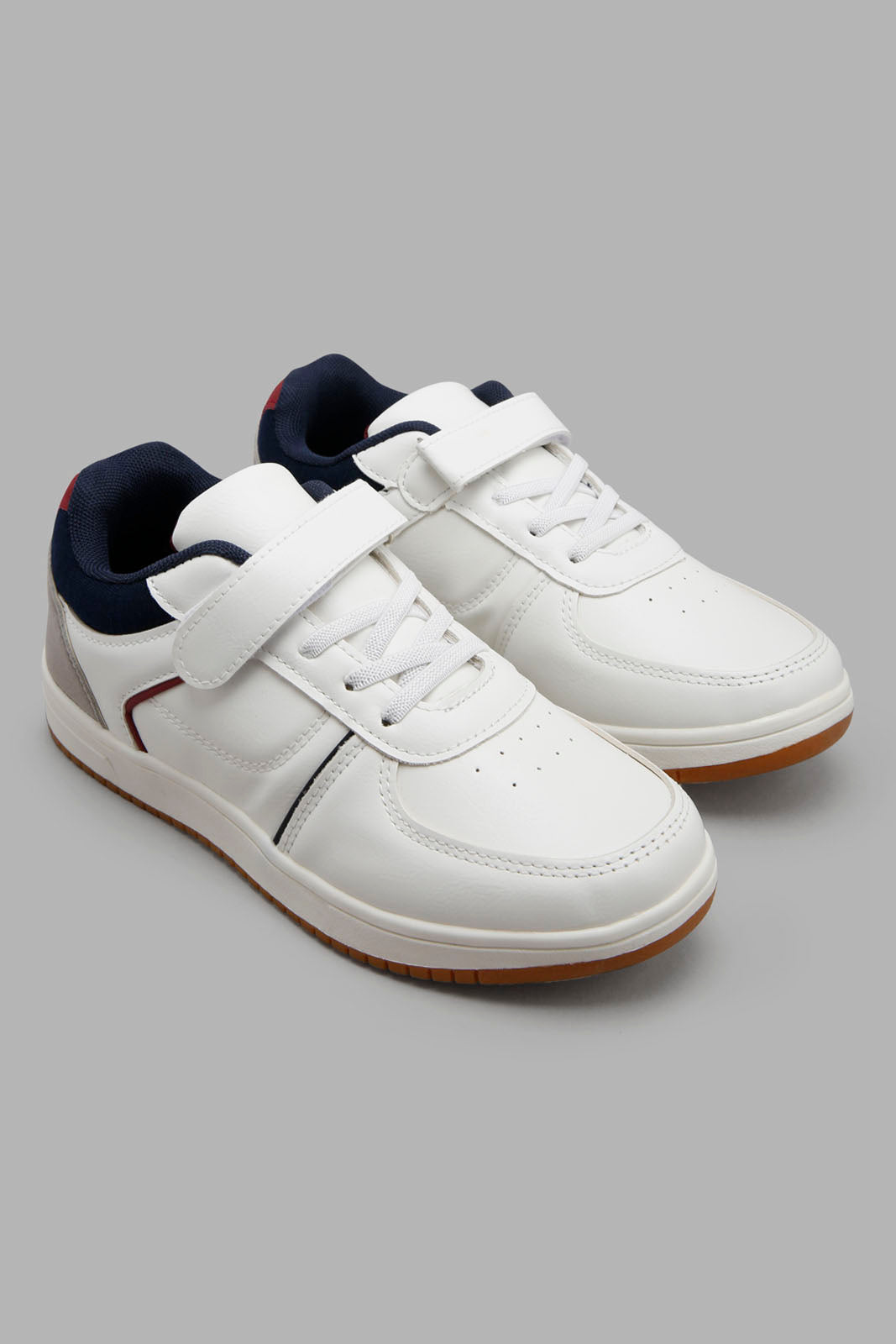 Redtag-White-Colour-Block-Skate-Shoe-BSR-Shoes,-Category:Shoes,-Colour:White,-Filter:Boys-Footwear-(5-to-14-Yrs),-New-In,-New-In-BSR-FOO,-Non-Sale,-Section:Boys-(0-to-14Yrs),-W22A-Senior-Boys-5 to 14 Years