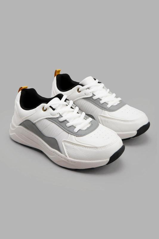 Redtag-White-Colour-Block-Sneaker-BSR-Shoes,-Category:Shoes,-Colour:White,-Deals:New-In,-Filter:Boys-Footwear-(5-to-14-Yrs),-New-In-BSR-FOO,-Non-Sale,-Section:Boys-(0-to-14Yrs),-W22A-Senior-Boys-5 to 14 Years