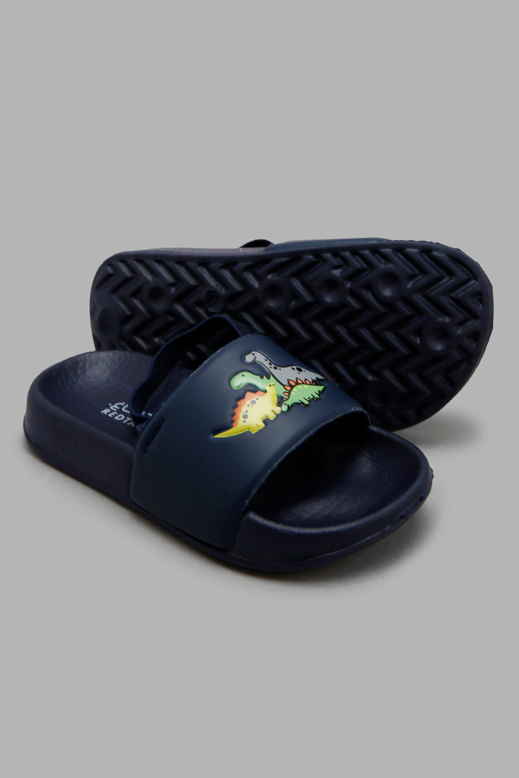 Redtag-Navy-Dinosaur-Print-Slide-With-Backstrap-BOY-Flip-Flops,-Bundle,-Category:Flip-Flops,-Colour:Navy,-Deals:4-For-90,-Deals:New-In,-Filter:Boys-Footwear-(3-to-5-Yrs),-New-In-BOY-FOO,-S22B,-Section:Boys-(0-to-14Yrs)-Boys-3 to 5 Years