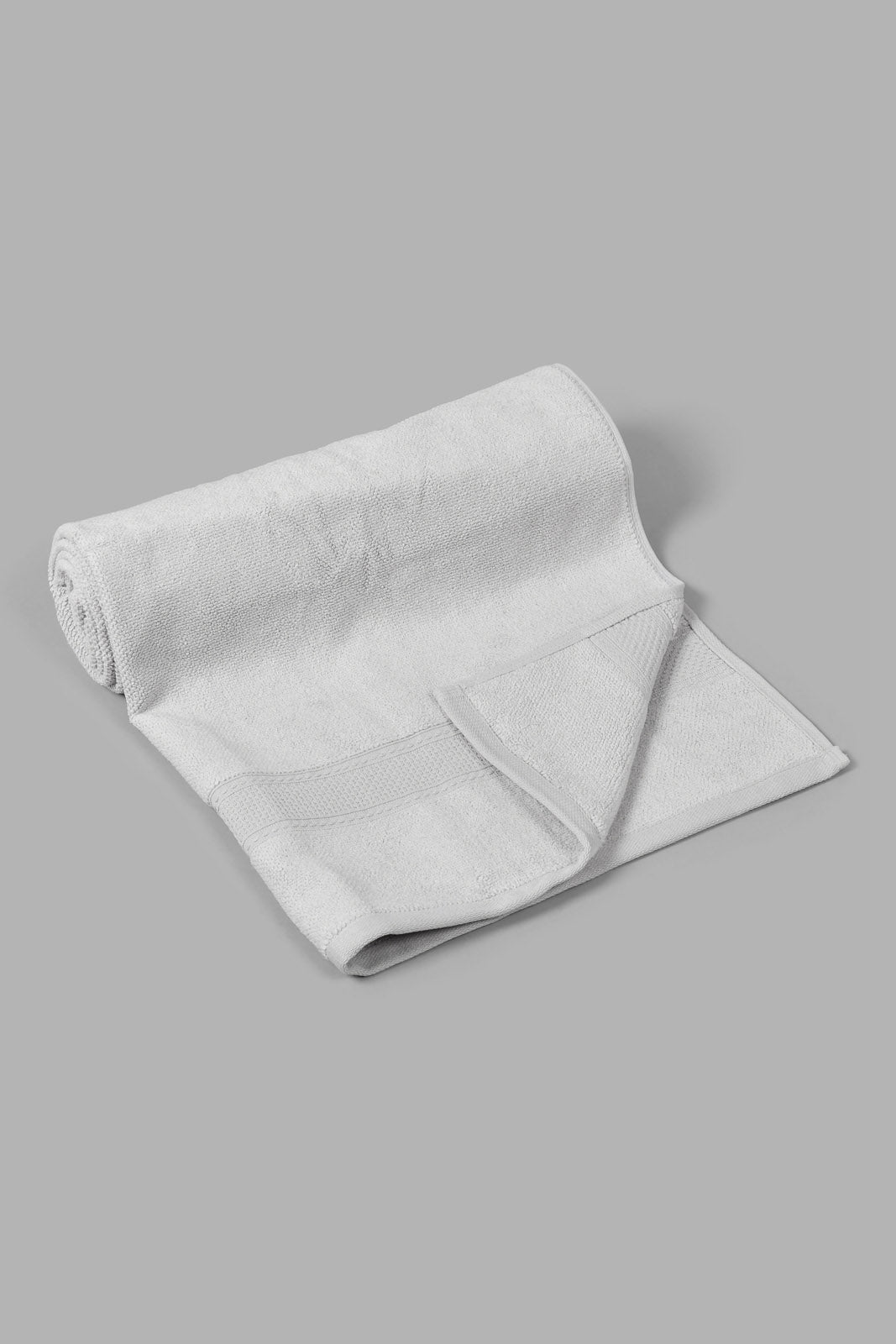 Redtag-Light-Grey-Textured-Cotton-Bath-Towel-Bath-Towels-Home-Bathroom-