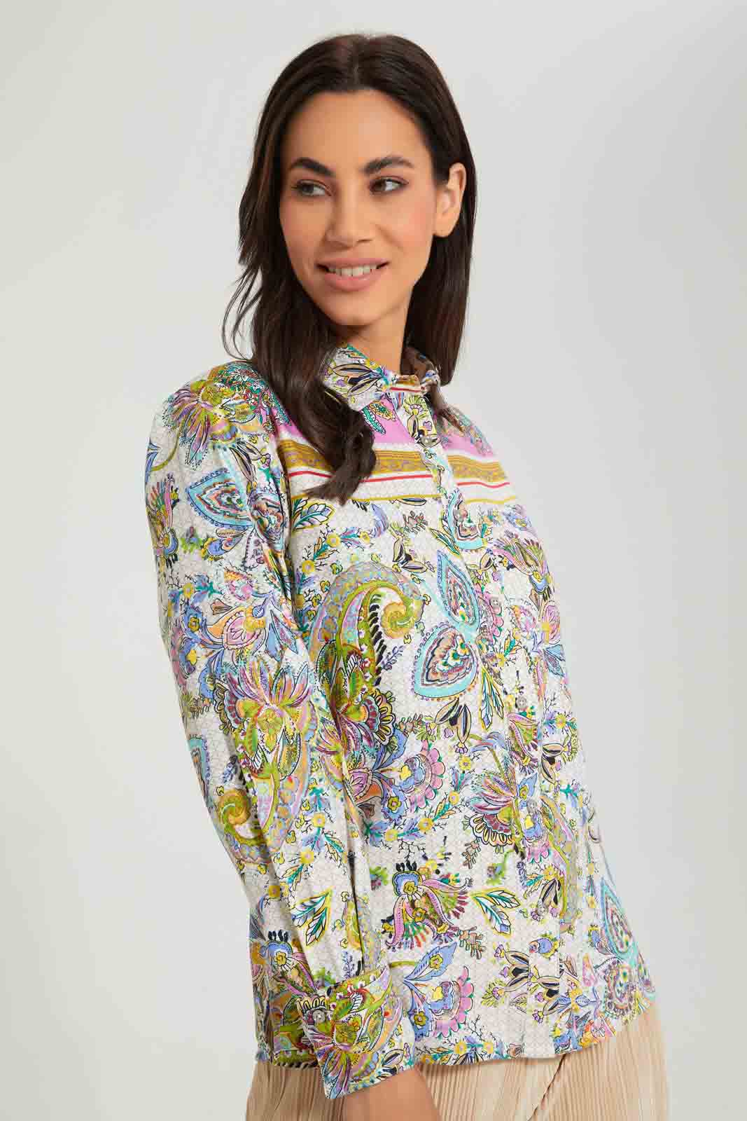 Redtag-Multi-Color-Paisley-Print-Satin-Shirt-Blouses-Women's-