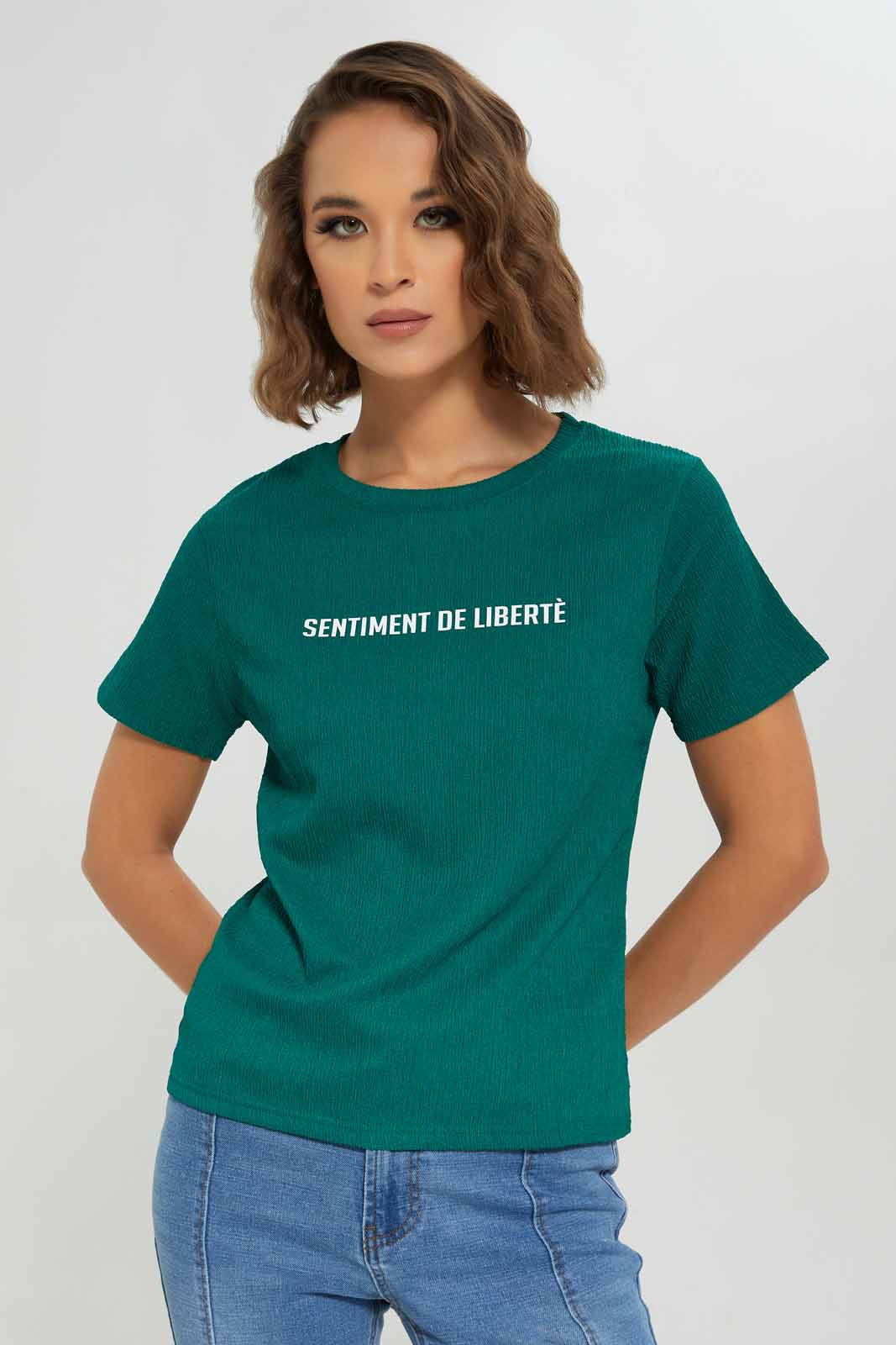 Redtag-Women-Green-Printed-T-Shirt-Category:T-Shirts,-Colour:Green,-Deals:3-For-90,-Deals:New-In,-Dept:Ladieswear,-Filter:Women's-Clothing,-LDC,-LDC-T-Shirts,-New-In-LDC-APL,-Section:Women,-W22O-Women's-